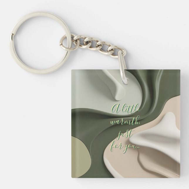 Acrylic keychain in stylish abstract graphic (Front)