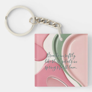 Acrylic keychain in stylish abstract graphic