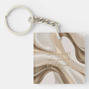 Acrylic keychain in stylish abstract graphic