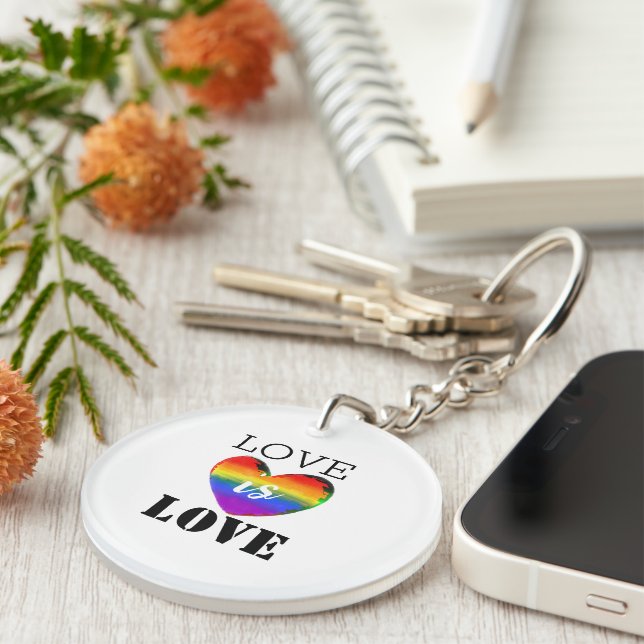 Acrylic Keychain "Love is Love". (Front Right)