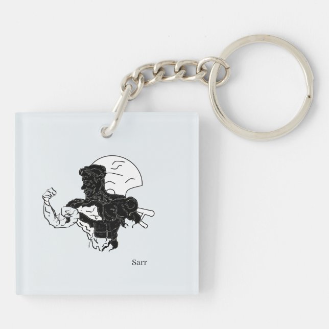 Acrylic Keychain : Man Power (Back)