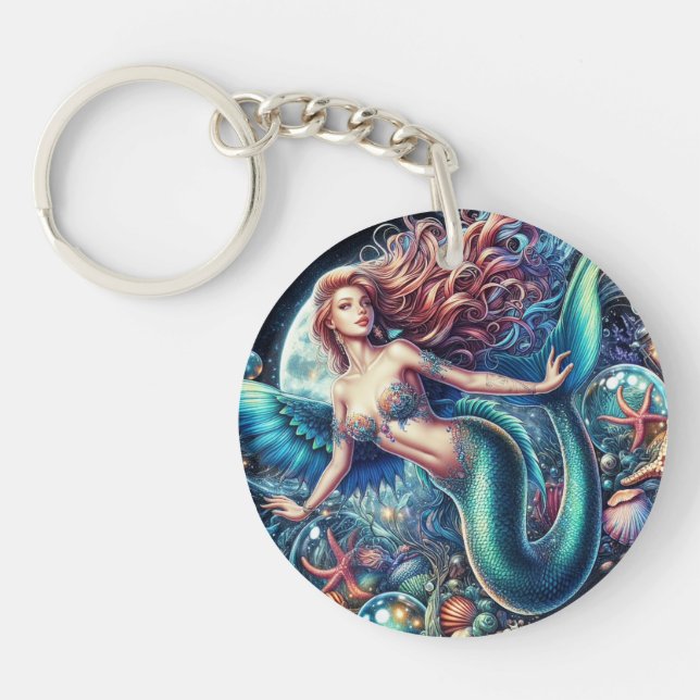 Acrylic Keychain - Mermaid Under the Sea (Front)