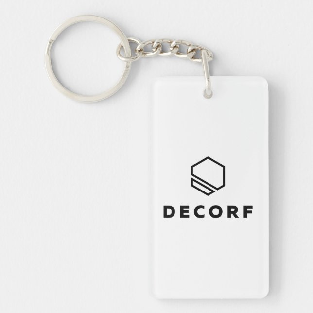 Acrylic Keychain, Rectangle (double-sided) Key Ring (Front)