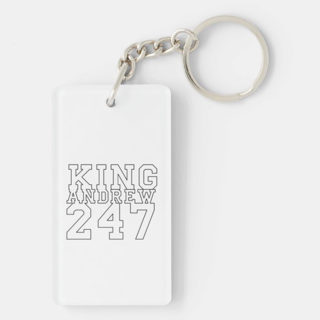 Acrylic Keychain, Rectangle (double-sided) Key Ring (Back)