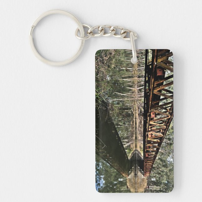 Acrylic Keychain, Rectangle (double-sided) Key Ring (Front)
