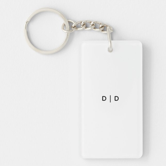 Acrylic Keychain, Rectangle (double-sided) Key Ring (Front)