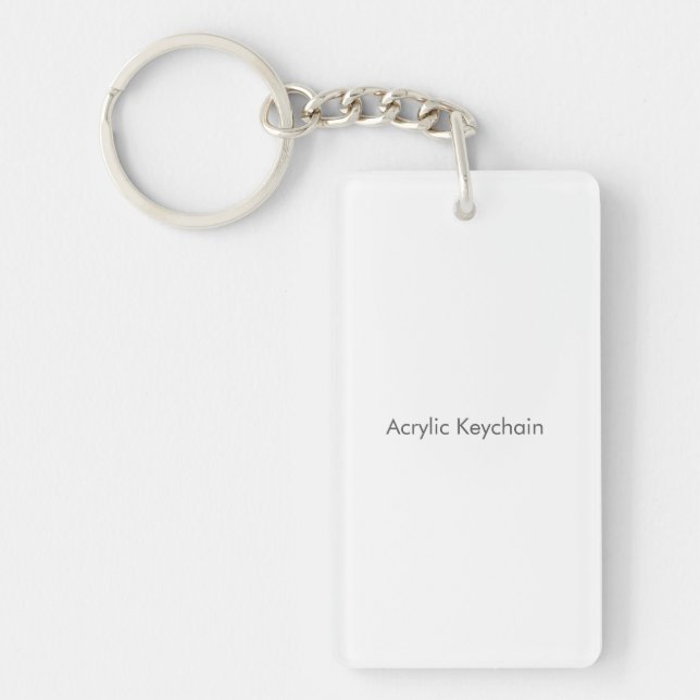 Acrylic Keychain, Rectangle (double-sided) Key Ring (Front)