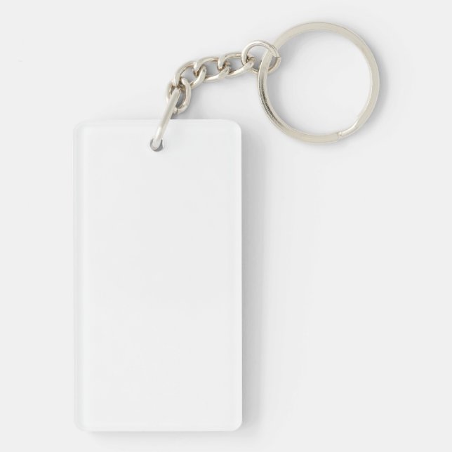 Acrylic Keychain, Rectangle (double-sided) Key Ring (Back)