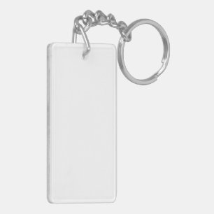 Acrylic Keychain, Rectangle (double sided) Key Ring