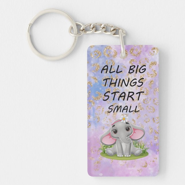 Acrylic Keychain, Rectangle (double-sided) Key Ring (Front)