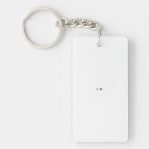 Acrylic Keychain, Rectangle (double-sided) Key Ring