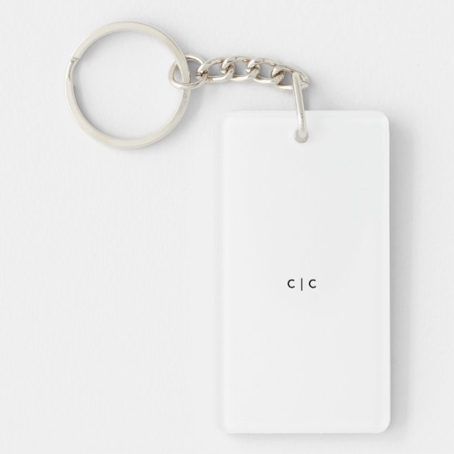 Acrylic Keychain, Rectangle (double-sided) Key Ring (Front)
