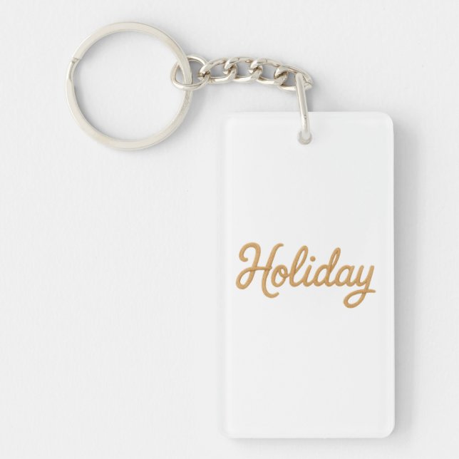 Acrylic Keychain, Rectangle (double-sided) Key Ring (Front)