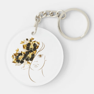 Acrylic Keychain, Round (double-sided) Key Ring