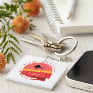 Acrylic Keychain, Square (double-sided) Key Ring