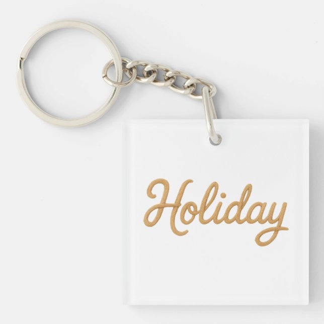 Acrylic Keychain, Square (double-sided) Key Ring (Front)