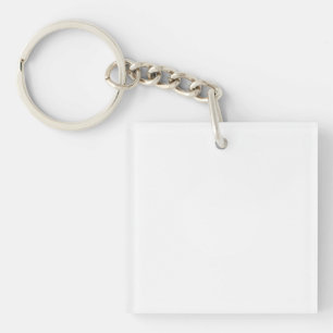 Acrylic Keychain, Square (single-sided) Key Ring
