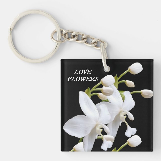 Acrylic Keychain with bunch of flowers (Front)