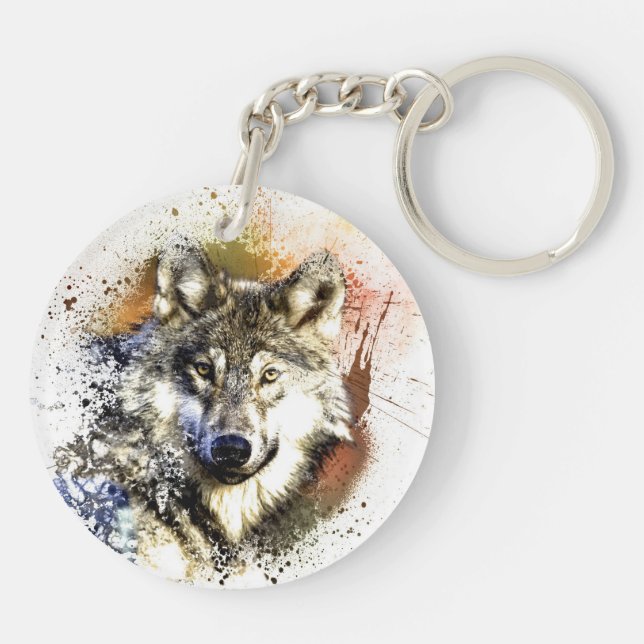 Acrylic Keychain (wolf) double-side (Back)