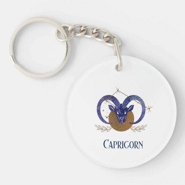 Acrylic Keychain-Zodiac Capricorn Key Ring (Front)