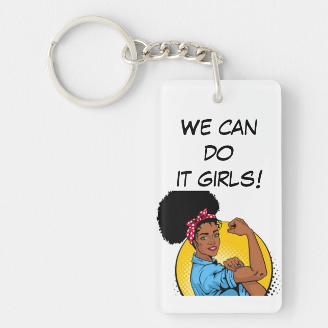 Acrylic Keyring - We Can Do It Girls! (Front)