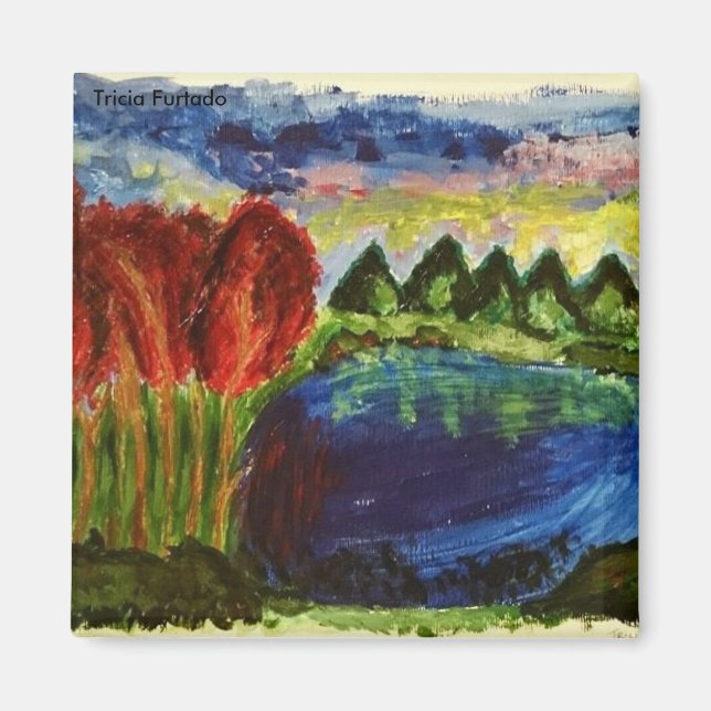Acrylic landscape magnet (Front)