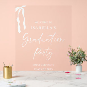 Acrylic Modern Graduation Party Welcome Sign
