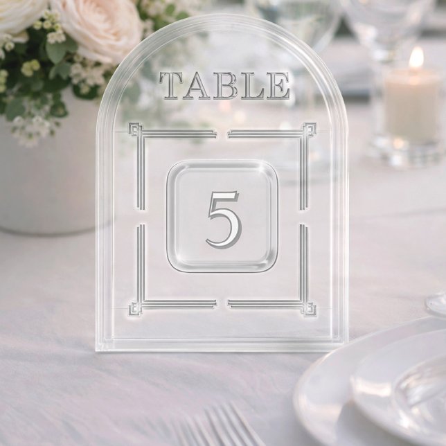 Acrylic Modern Minimalist Wedding Table Number  (Creator Uploaded)