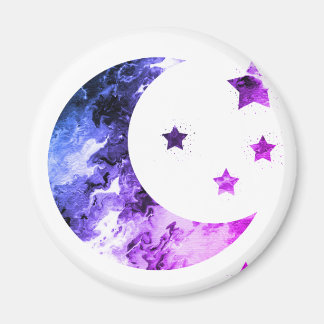 Acrylic Moon and Stars Magnet