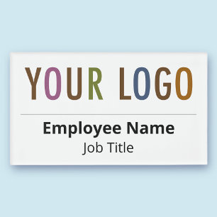Acrylic Name Tag Magnetic Custom Business Logo