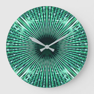 Acrylic needle eye, mint green shades Laptop Slee Large Clock