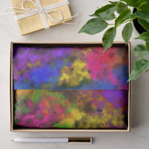 Acrylic Neon Colors Paint Splatter Splash Abstract Tissue Paper