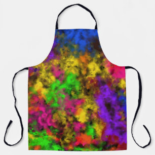 Acrylic Neon Colours Paint Splatter Splash Abstrac Apron