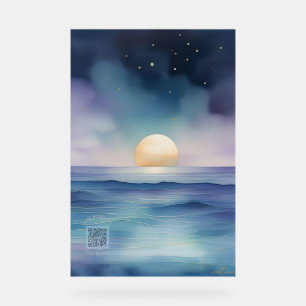 Acrylic Nursery Sign Watercolor Ocean