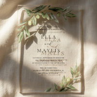 Acrylic Olive Branch Wedding