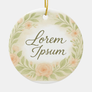 Acrylic Ornament-Blush Serenade – Signature Wreath Ceramic Ornament
