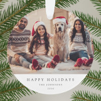 Acrylic Ornament | Family Portrait Christmas Photo