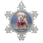 Acrylic Ornament | Happy Pawlidays Dog Photo