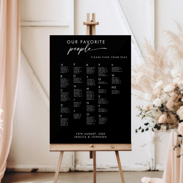 Acrylic Our Favourite People Wedding Seating Chart (Creator Uploaded)