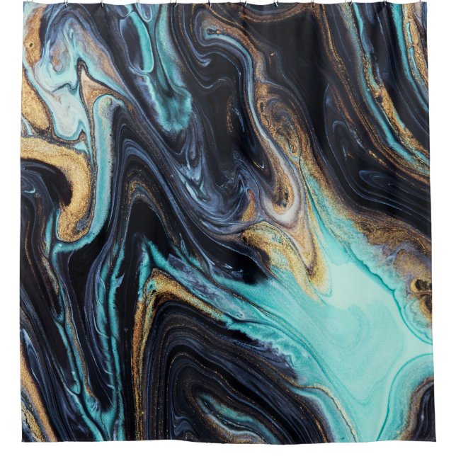 Acrylic paint abstract: colour background. shower curtain (Front)