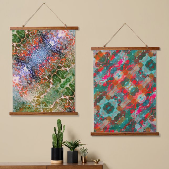 Acrylic paint abstract hanging tapestry (Asymmetrical)