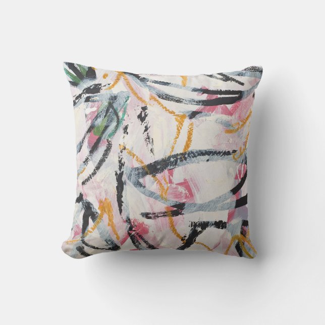 Acrylic Paint Design Element Cushion (Front)