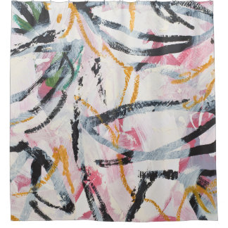 Acrylic Paint Design Element Shower Curtain