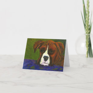 acrylic painting of our Boxer, sputz Card
