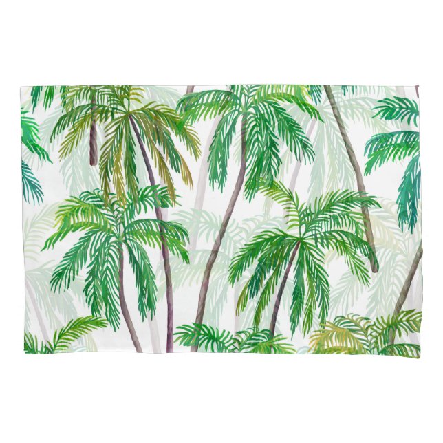 Acrylic Palms: Summer Textile Texture. Pillowcase (Front)