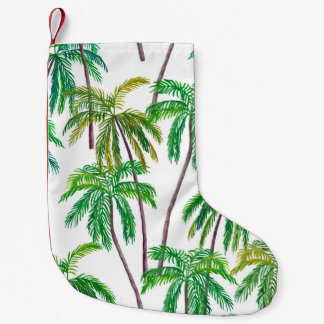 Acrylic Palms: Summer Textile Texture. Small Christmas Stocking