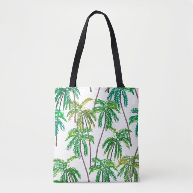 Acrylic Palms: Summer Textile Texture. Tote Bag (Front)