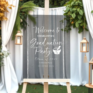 Acrylic Pharmacy Graduation Party Welcome Sign