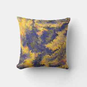 Acrylic Pour, Bronze, Gold, Black, Crystals / Cushion