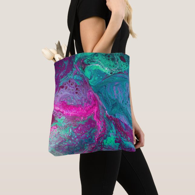 Acrylic pour tote bag (Close Up)